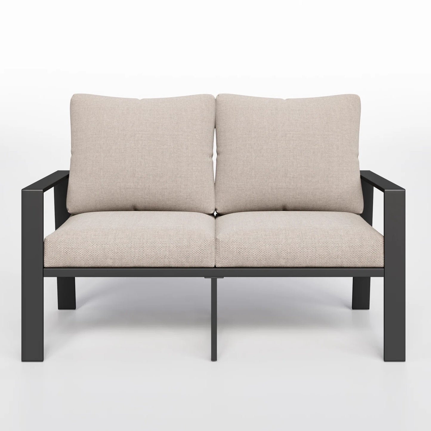 Patio Sofa Aluminum Patio Furniture Chair, Outdoor Seating Set 4" Cushion Loveseat for Balcony