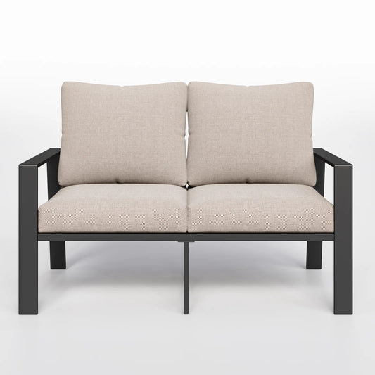 Patio Sofa Aluminum Patio Furniture Chair, Outdoor Seating Set 4" Cushion Loveseat for Balcony